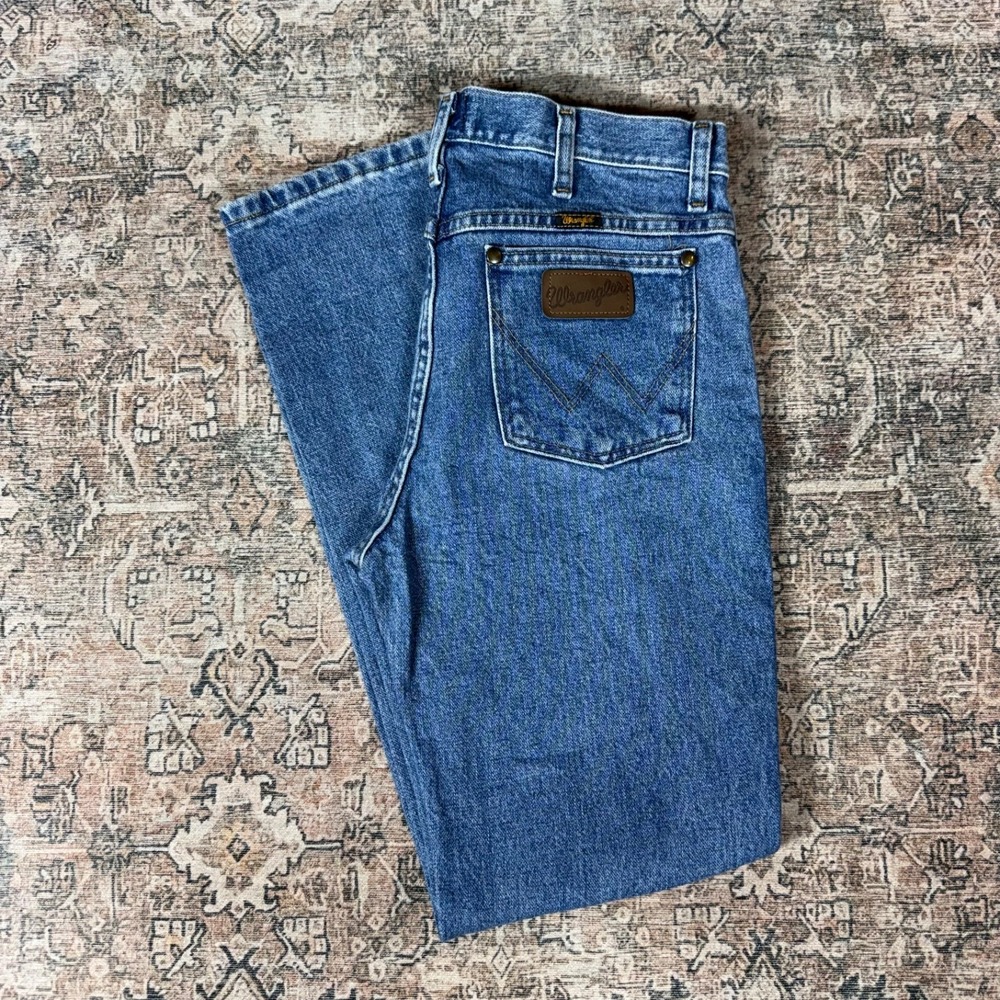 Wrangler 36MWZ Cowboy Cut Blue Jeans Sz 30x32 Made In Mexico